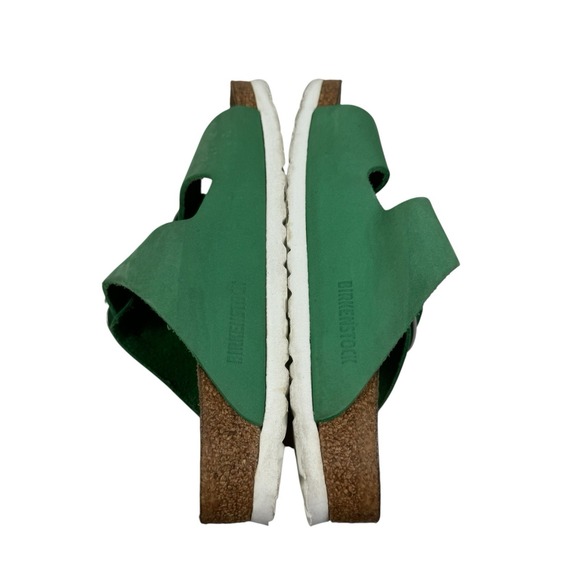 Birkenstock Ladies 36 (5) Narrow Arizona Big Buckle Bold Jade Leather Sandals - Picture 4 of 8